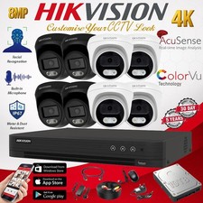HIKVISION 8MP 4K CCTV SYSTEM COLORVU DVR  AUDIO NIGHT VISION IN/OUTDOOR  CAMERA