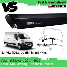 THULE 6300 4m AWNING BLACK + ADAPTER TO FIT VAUXHALL MOVANO L4/H2 2011-2021