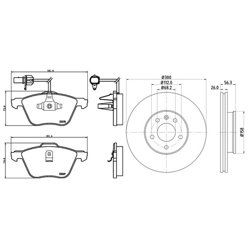 Don front brake discs pads - don,