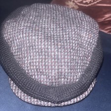 VINTAGE COUNTRY CLUB GELFER SCOTLAND MENS Navy/greyFLAT CAP STRETCH FIT - wool 