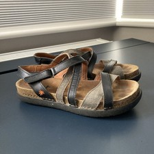 The Art Company Sandals Womens UK 6 Strappy Adjustable Grey Blue 1714 Rhodes