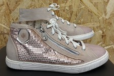 Ladies Rieker Hi Top Leather Trainers Shoes. Uk6.5 Eu40. Sequinned. BEAUTIFUL