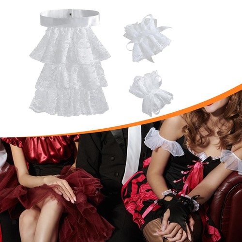Lace jabot and cuffs set - jabot,