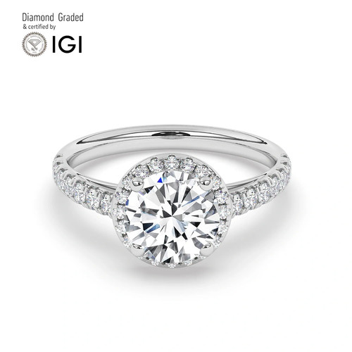 Round diamond engagement - engagement, ring