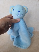 Moon And Stars Teddy Bear Blue Baby Comforter Blankie Soother Doudou Plush