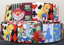 ALICE IN WONDERLAND RIBBON GROSGRAIN 25mm wide PER YARD Crafts Cake Decoration