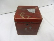 Vintage Chinese Wooden Tea Caddy NO KEY Height 10 x 10 x 10