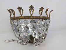 Vintage Crystal Glass Gilt