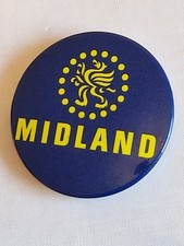 VINTAGE MIDLAND BANK BUTTON BADGE 1980's