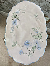VINTAGE WHITE POLYESTER  BLUE