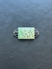 1920s Art Deco Silver Carved