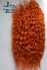Mohair for reborn doll, rooting. Loutrais Mohair premium - 10 GRAMS BURNT ORANGE