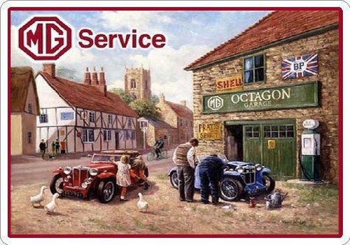 Service metal retro sign - metal,