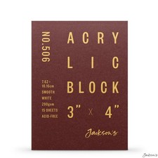 Jackson's : Acrylic Paper : Block : 290gsm : 15 Sheets  : 3x4in