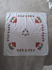 Children's Mushroom Tablecloth Cotton Party Decorations - 77cm Square