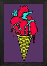Ice Cream Heart Framed Wall
