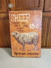 Sheep Wooden Wall Farmhouse