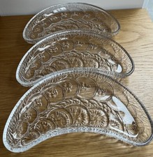 Set Of 3 Crescent Shaped Clear