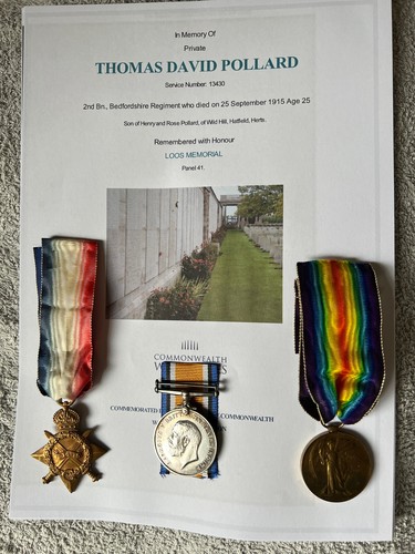Ww1 medals pollard - ww1,