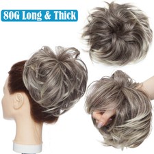 Real Natural Curly Messy Bun