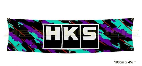 Hks long garage wall flag - long,