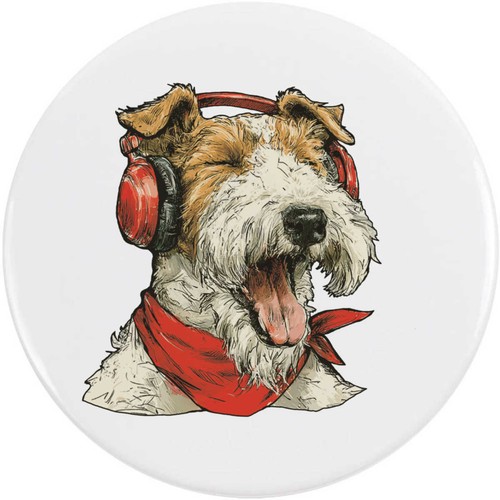 Airedale terrier button - ', /
