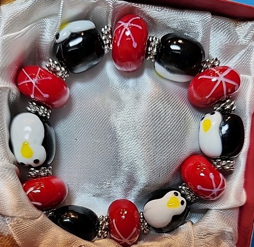 Large lampwork penguin glass - lampwork,