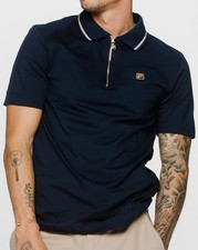 Fila Gold Lemar Zip Polo Dark Navy