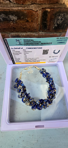 Natural chip stone bracelet - stone,