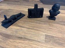 3 x Egyptian Figurine Set Pharaonic Sculptures Collectible Ornaments Statues