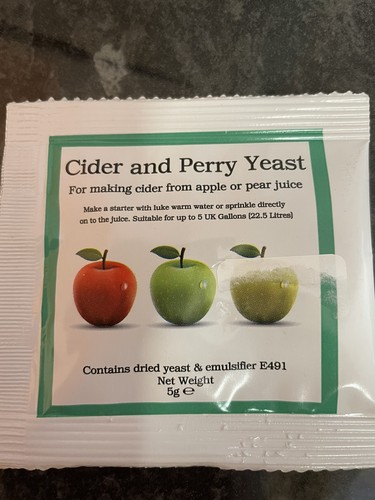 Cider perry brewing - , yeast
