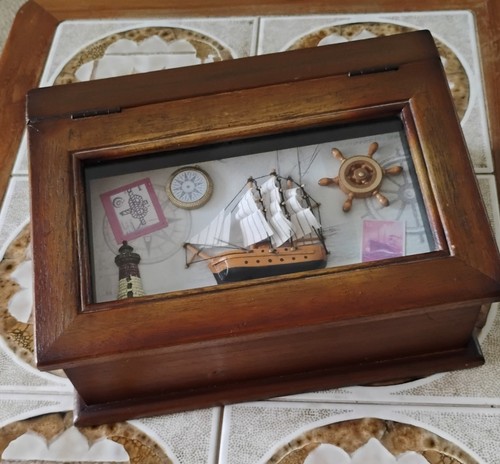 Nautical wooden storage - nautical,