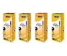 Bic Orange Pens Fine BLACK BLUE RED GREEN Ballpoint pens *SELECT QTY FREE P&P*