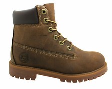 Timberland Authentic 6 Inch Kids Boots Youths Brown Leather Lace Up 80703 D94