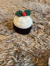 Hand-knitted Christmas Pudding