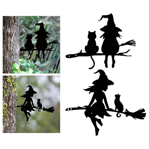 Metal witch silhouette wall - silhouette,