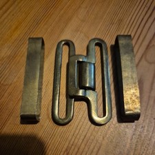 WW2 British Army Brass Belt Buckle For 37 pattern Belt & sliders