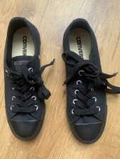 Converse All Star OX Low Trainers Triple Black Size 3 / 35