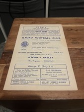 Ilford v Aveley Essex Senior Cup Match Football Programme Season 1967-1968