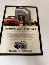 Framed Original Mk3 Vauxhall Astra GSi Mobil 1 Magazine Advert Poster Man Cave