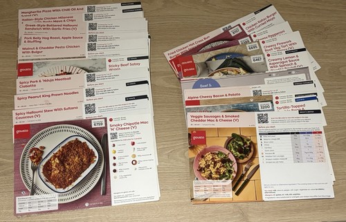 Gousto recipe cards - 90,