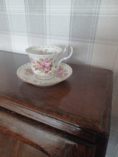 ROYAL ALBERT Bone China JUNE FLOWER of the MONTH (Roses)  Tea Cup and saucer.