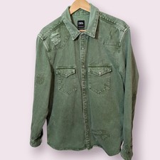 Zara Man Green Distressed Jean