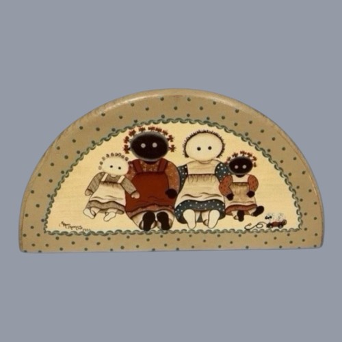 Wood plaque hand - plaque, painted