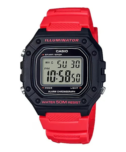 Casio men red - casio, resin