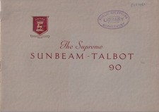 THE SUPREME SUNBEAM-TALBOT 90 BROCHURE, REF. No. 122/12/50/10/E1.