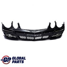 Mercedes W211 Front Bumper Sport Trim Panel Obsidian Black Metallic - 197
