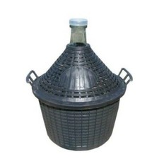54L Demijohn In Plastic Basket And Lid glass Car Boy Wine Making Cider Storage