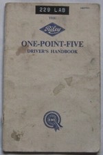 Riley One-Point-Five Owner's