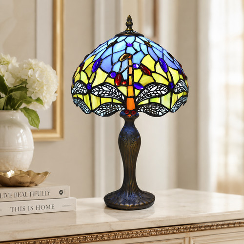 Tiffany style table lamp - table,